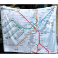 देश का मेट्रो नक्शा माइक्रोपोलर फ्लीस कंबल